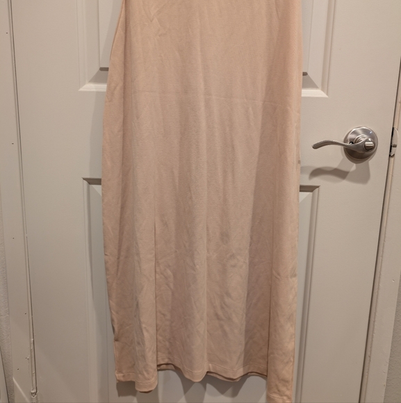 Weworewhat Boat Neck Midi Beige Classic Elegant Dress Size Large - Picture 9 of 12